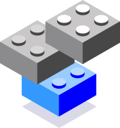 Tre legobitar som illustrerar pensionens olika delar - den allmänna pensionen.